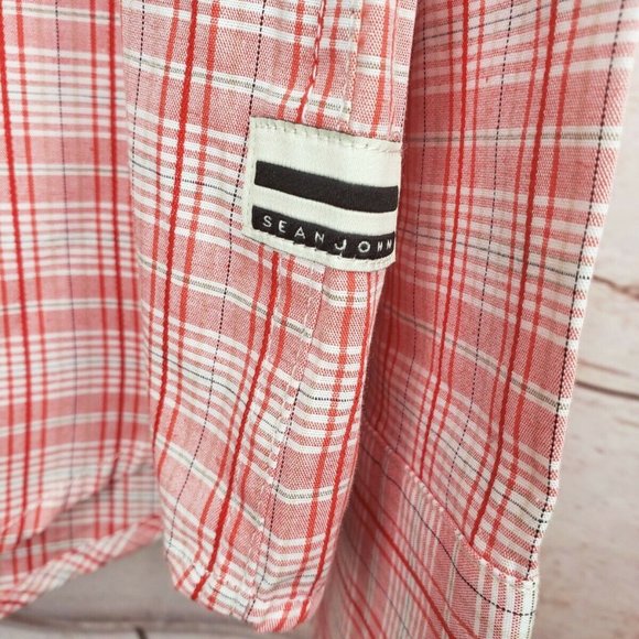 Tailored Fit Sean Jean Fiery Red SW130435 Cotton Men Extra Large Shirt - Picture 12 of 12